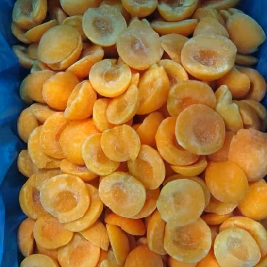 Venda por atacado de frutas IQF a granel congeladas metade de damasco para exportação do fornecedor da China